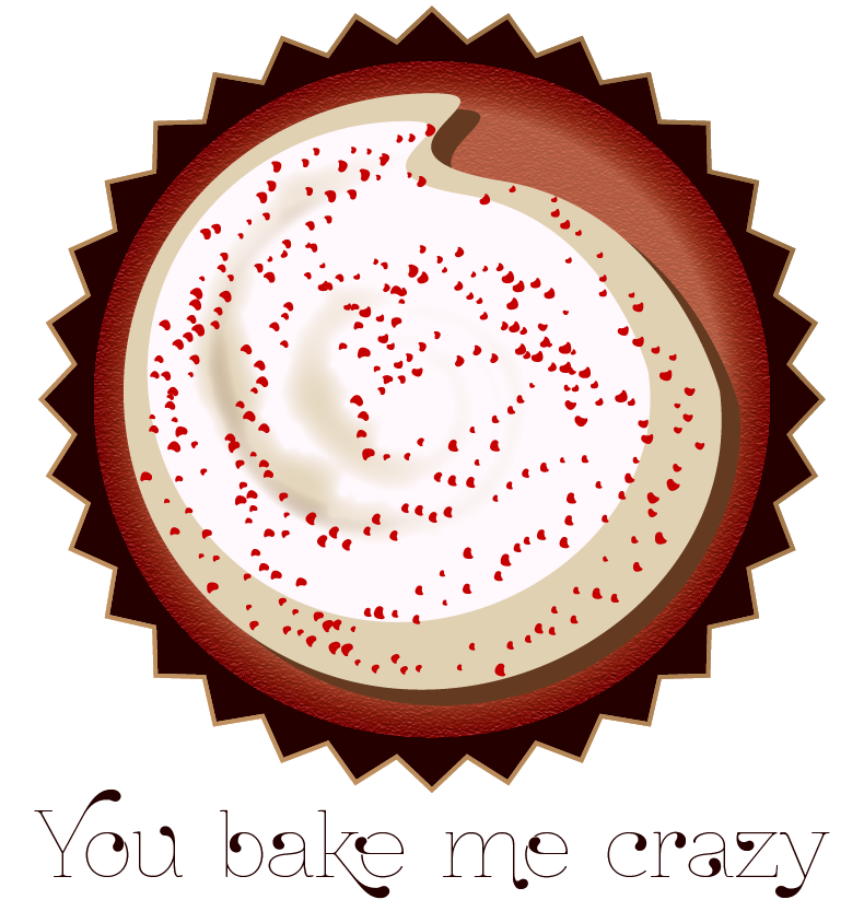 You Bake Me Crazy Red Valentines Day Themed Stickers